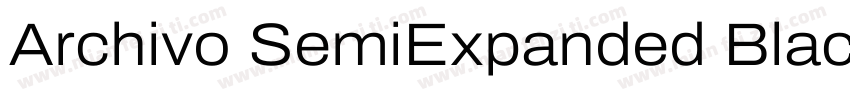 Archivo SemiExpanded Black字体转换